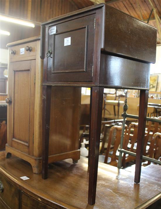 Victorian bedside cupboard and 1 other